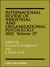 International Review of Industrial and Organizational Psychology, 2012  1 by Gerard P. Hodgkinson eBook